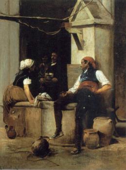 吉安 喬治斯 維伯特 Chatting by the Fountain 吉安 喬治斯 維伯特 Chatting by the Fountain